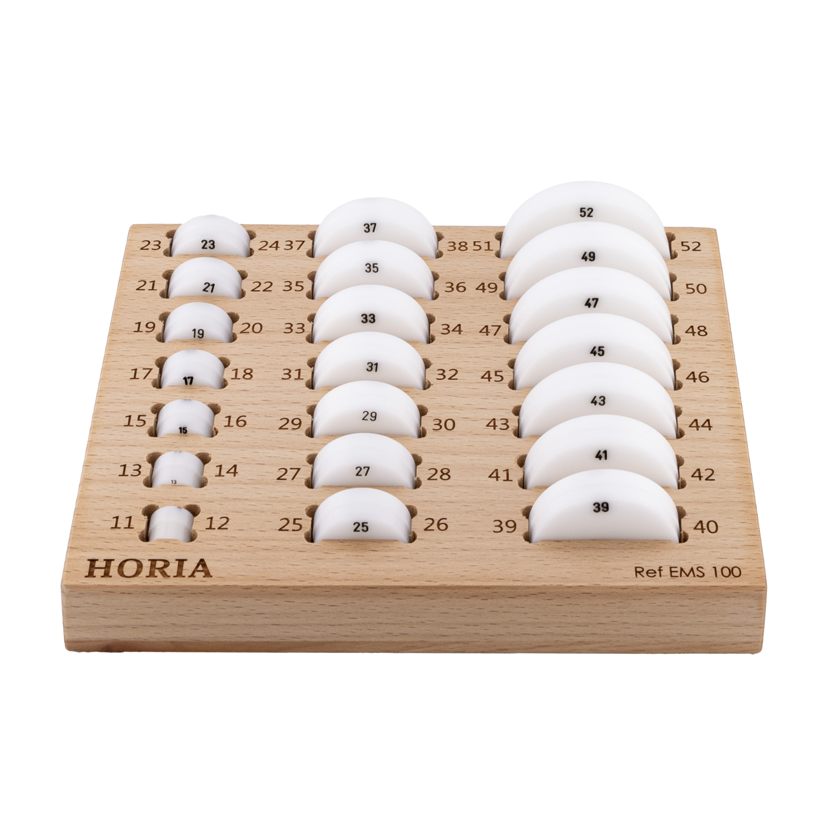 Set of supports for flat watch glasses