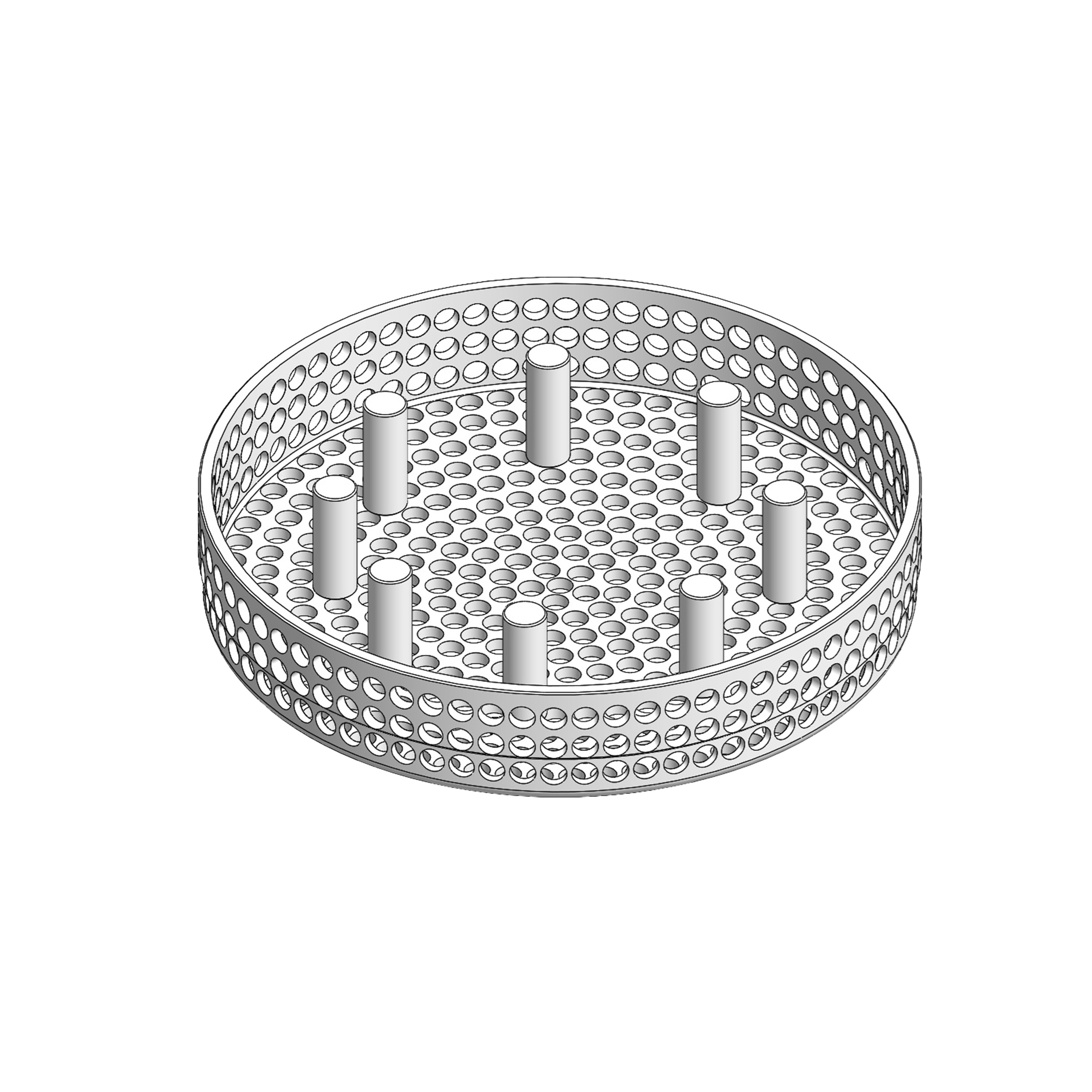 Panier de lavage Ø 82.00 mm, 8 plots, Ø trous 3.00 mm
