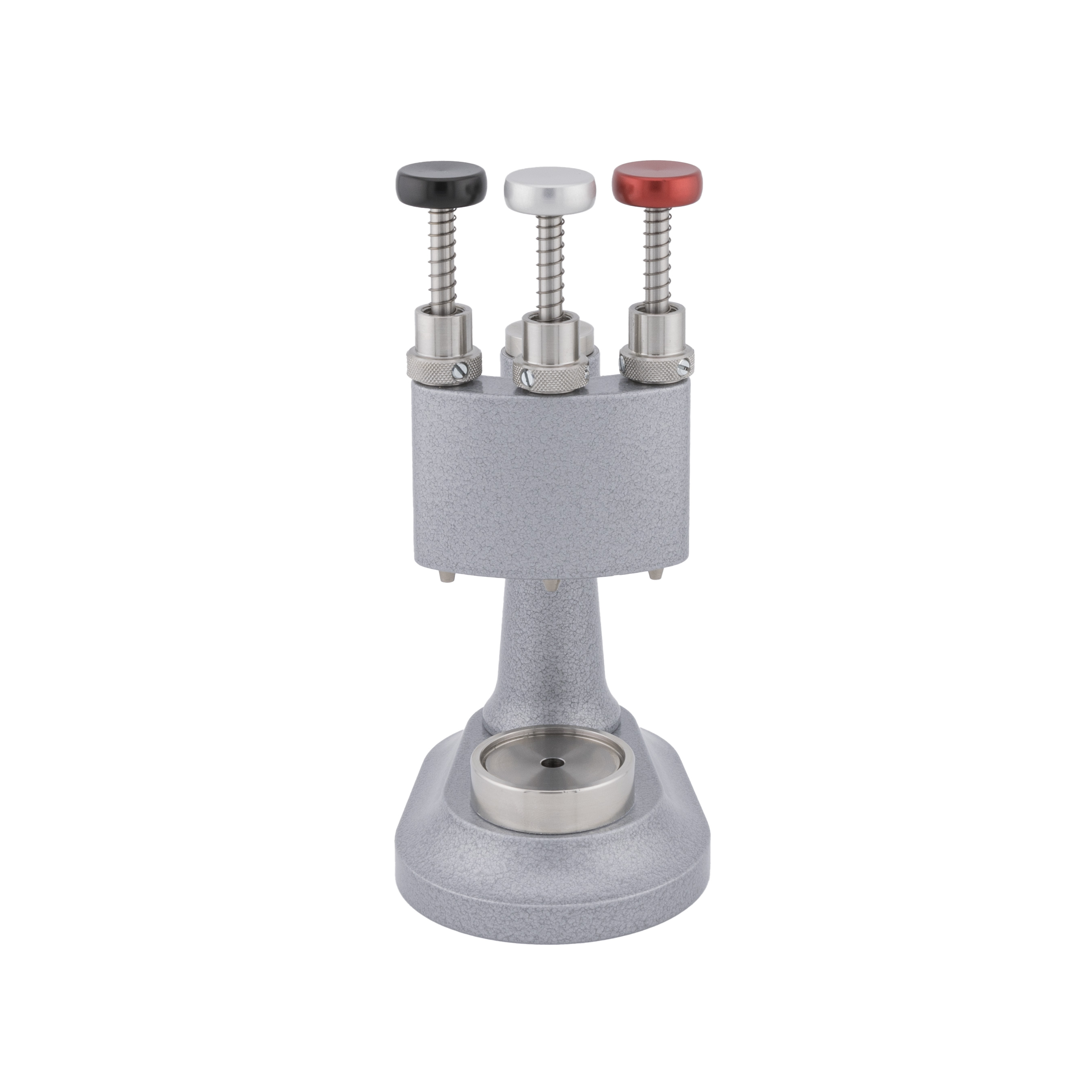 Hand-setting tool with 3 posts ; 2 free, 1 oriented